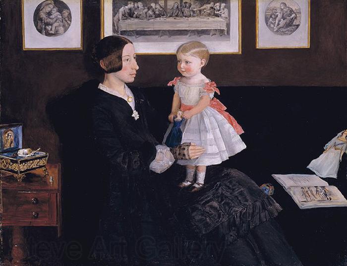 Sir John Everett Millais Mrs James Wyatt Jr and her Daughter Sarah France oil painting art